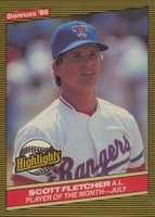 1986 Donruss Highlights #28 Scott Fletcher Baseball Card