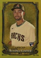 2024 Topps Allen & Ginter #99 Jordan Lawlar Chrome-Gold Refractor Baseball Card