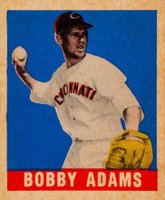 1948 Leaf #54 Bobby Adams Short Print Baseball Card