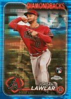 2024 Topps Chrome #229 Jordan Lawlar Blue Sonar Refractor Baseball Card