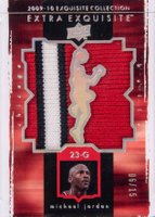 2009 UD Exquisite Collection Extra Exquisite #X-MJ Michael Jordan Patch Basketball Card