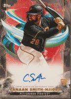 2023 Topps Inception Rookie & Emerging Stars Autographs #BRESCS Canaan Smith-Njigba Magenta Baseball Card