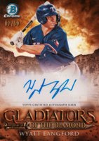 2024 Bowman Gladiators of the Diamond Autographs #GDAWL Wyatt Langford Gold Baseball Card