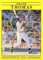 1991 Fleer #138 Frank Thomas Baseball Card