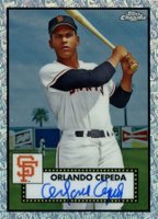 2021 Topps Chrome Platinum Anniversary Autographs #OC Orlando Cepeda 70th Anniversary Platinum Wave Refractor Baseball Card