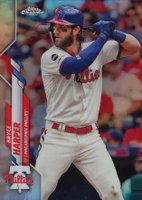 2020 Topps Chrome #97 Bryce Harper Refractor Baseball Card