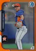 2015 Bowman Chrome #110 Carlos Correa Orange Refractor Baseball Card