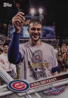 2017 Topps Opening Day #1 Kris Bryant Hat Tip, World Series Baseball Card
