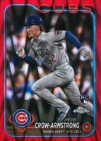 2024 Topps Chrome Update #USC158 Pete Crow-Armstrong Red Raywave Baseball Card