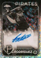 2024 Topps Chrome Rookie Autographs #RAER Endy Rodriguez Black & White Mini Diamond Refractor Baseball Card