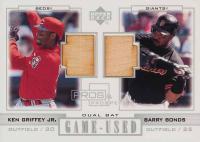 2001 Upper Deck Pros & Prospects Dual Bat #PP-GBO Ken Griffey Jr./Barry Bonds Baseball Card