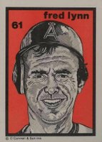 1984 O'Connell & Son Ink Mini Prints #61 Fred Lynn Baseball Card