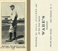1916 Wares #137 Roger Peckinpaugh Baseball Card