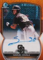2023 Bowman Chrome Mega Box Autographs #SZ Samuel Zavala Orange Baseball Card