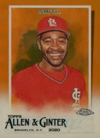 2020 Topps Allen & Ginter Chrome #150 Ozzie Smith Orange Refractor Baseball Card