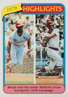 2010 Topps Cards Your Mom Threw Out Original Back #1 Carl Yastrzemski/Lou Brock Baseball Card