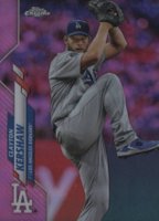 2020 Topps Chrome #122 Clayton Kershaw Pink Refractor Baseball Card