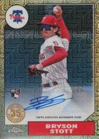 2022 Topps Silver Pack 1987 Chrome Promo #BS Bryson Stott Update-Autograph Baseball Card