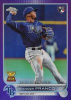2022 Topps Chrome Update #USC200 Wander Franco Purple Refractor Baseball Card