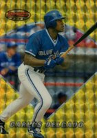 1996 Bowman's Best #63 Carlos Delgado Atomic Refractor Baseball Card