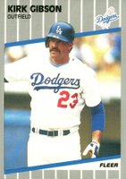 1989 Fleer #57 Kirk Gibson Baseball Card