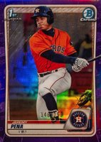 2020 Bowman Chrome Prospects #BCP61 Jeremy Pena Purple Refractor Baseball Card