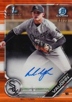 2019 Bowman Draft Chrome Draft Picks Autograph #CDAAV Andrew Vaughn Orange Refractor Baseball Card