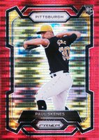 2024 Panini Prizm #118 Paul Skenes Red Pulsar Baseball Card