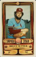 1983 Perma-Graphics Super Star Credit Cards # Bruce Sutter Baseball Card