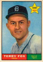 1961 Topps #459 Terry Fox Baseball Card