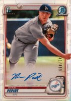 2020 Bowman Chrome Prospect Autographs #CPARPE Ryan Pepiot Refractor Baseball Card