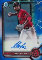 2022 Bowman Chrome Prospect Autographs #CPAJLR Jordan Lawlar Blue Refractor Baseball Card