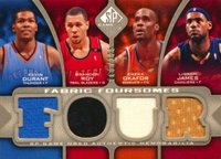 2009 SP Game Used Fabric Foursome #JOMR David Robinson/Hakeem Olajuwon/Karl Malone/Michael Jordan 125 Basketball Card