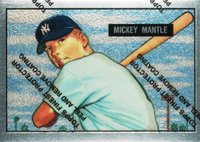 1996 Topps Mantle Finest #1 1951 Bowman Reprint w/Coating Baseball Card