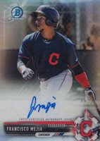 2017 Bowman Chrome Prospect Autograph #FM Francisco Mejia Refractor Baseball Card