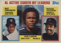 1984 Topps Tiffany #711 A.L. Active Career Hit Leaders Baseball Card