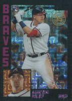 2019 Topps Silver Pack 1984 Chrome Promo  #7 Austin Riley Black Refractor Baseball Card