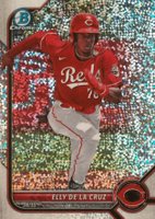 2022 Bowman Draft #BDC80 Elly de La Cruz Chrome-Sparkle Refractor Baseball Card