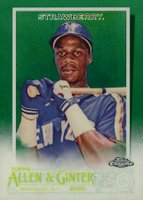 2020 Topps Allen & Ginter Chrome #66 Darryl Strawberry Green Refractor Baseball Card