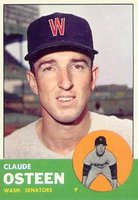 1963 Topps #374 Claude Osteen Baseball Card