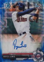 2017 Bowman Draft Chrome Draft Picks Autographs  #CDARL Royce Lewis Blue Wave Refractor Baseball Card