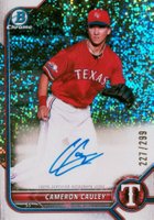2022 Bowman Chrome Prospect Autographs #CPACCY Cameron Cauley Speckle Refractor Baseball Card