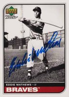 1998 Upper Deck Retro Sign of the Times #EM Eddie Mathews Baseball Card