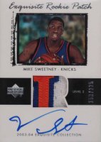 2003 Upper Deck Exquisite Collection #65 Mike Sweetney Autograph Patch Basketball Card