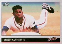 1992 Leaf #448 Deion Sanders Baseball Card
