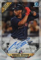 2018 Bowman Rookie of the Year Favorites Chrome Autographs #RD Rafael Devers Baseball Card