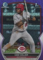 2023 Bowman Mega Box Chrome #125 Cam Collier Purple Baseball Card