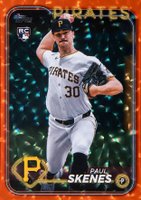 2024 Topps Update #US100 Paul Skenes Orange Crackle Foil Board Baseball Card