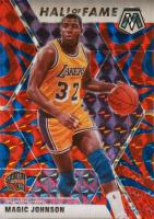 2019 Panini Mosaic #291 Magic Johnson Reactive Blue Basketball Card