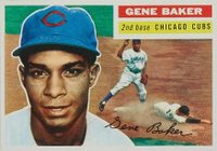 1956 Topps #142w Gene Baker White Back Baseball Card